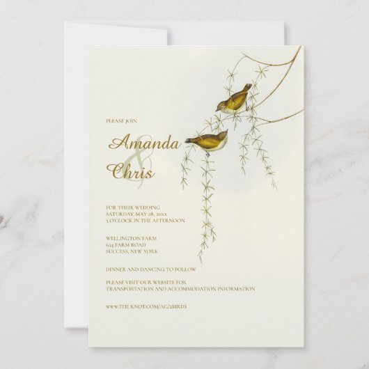 Tortelduifjes Weddenschap Kaart (Voorkant)