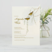 Tortelduifjes Weddenschap Kaart (Staand voorkant)