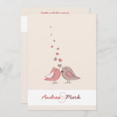 Tortelduifjes Weddenschap Kaart (Voorkant / Achterkant)