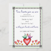 Tortelduifjes Weddenschap Kaart (Voorkant)