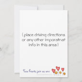 Tortelduifjes Weddenschap Kaart (Achterkant)