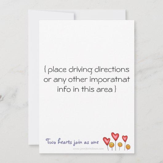 Tortelduifjes Weddenschap Kaart (Achterkant)