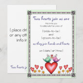 Tortelduifjes Weddenschap Kaart (Voorkant / Achterkant)