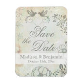Tortelduifjes Weddenschap Save the Date Magnet Magneet (Verticaal)