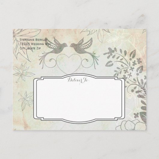  Tortelduifjes Weddenschap Sparen de Briefkaarten  (Achterkant)