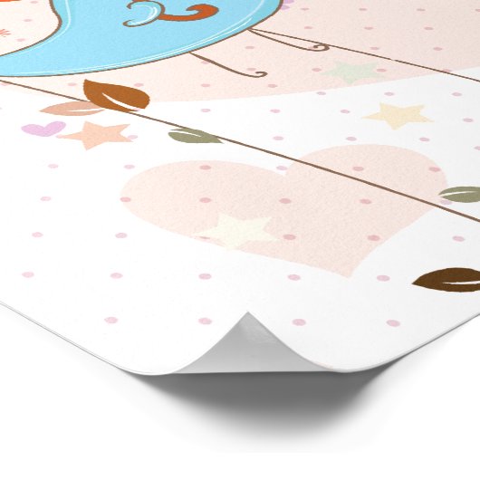 Tortelduifjes Weddenschap Valentijnse  Poster (Hoek)