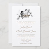 Tortelduifjes Weddenschap Witte noten Kaart (Voorkant)