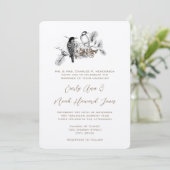 Tortelduifjes Weddenschap Witte noten Kaart (Staand voorkant)