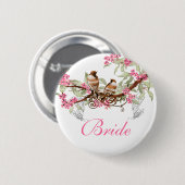  Tortelduifjes Weddenschappen Ronde Button 5,7 Cm (Voorkant /achterkant)