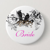 Tortelduifjes Weddenschappen Ronde Button 7,6 Cm (Voorkant)