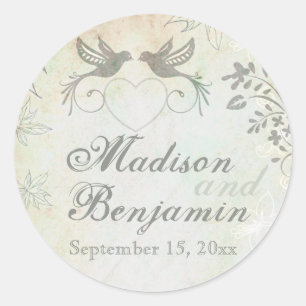  Tortelduifjes Weddenschappen voor trekkers Ronde Sticker