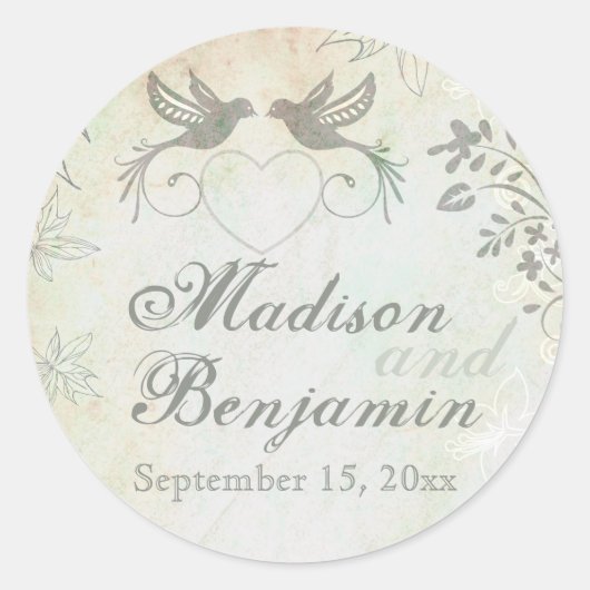 Tortelduifjes Weddenschappen voor trekkers Ronde Sticker (Voorkant)