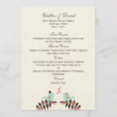 Tortelduifjes Weddenschapskaart Menu (Voorkant)