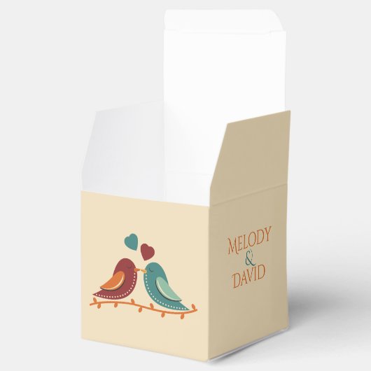 Tortelduifjes Wedding Bedankdoosjes (Geopend)
