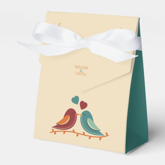 Tortelduifjes Wedding Bedankdoosjes (Voorkant Zijde)