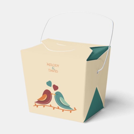 Tortelduifjes Wedding Bedankdoosjes (Voorkant Zijde)