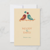 Tortelduifjes Wedding Bedankkaart (Voorkant)