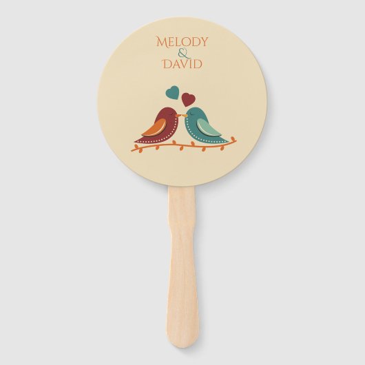 Tortelduifjes Wedding Handwaaier (Achterkant)