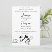 Tortelduifjes Wedding Kaart (Staand voorkant)