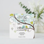 Tortelduifjes Wedding Kaart (Staand voorkant)