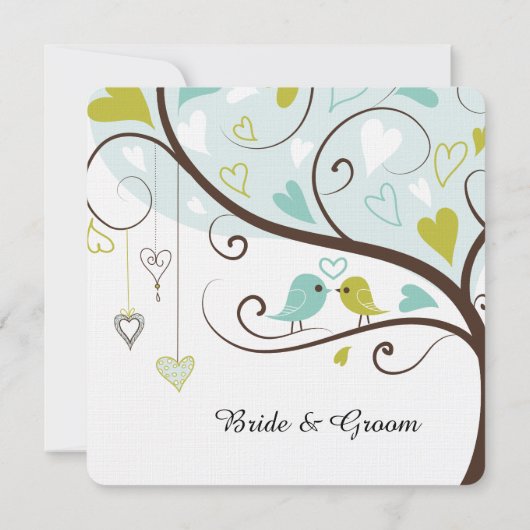Tortelduifjes Wedding Kaart (Achterkant)