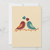 Tortelduifjes Wedding Kaart (Achterkant)