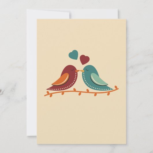 Tortelduifjes Wedding Kaart (Achterkant)