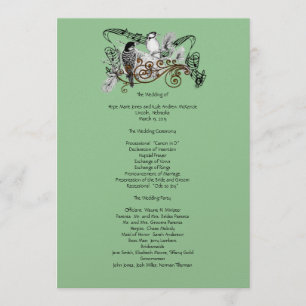  Tortelduifjes Wedding Programme Programmakaart