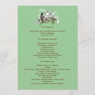  Tortelduifjes Wedding Programme Programmakaart