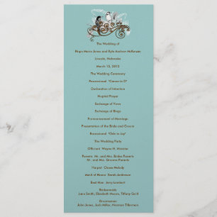  Tortelduifjes Wedding Programme Programmakaart