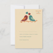 Tortelduifjes Wedding RSVP Kaartje (Voorkant)