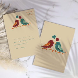 Tortelduifjes Wedding RSVP Kaartje