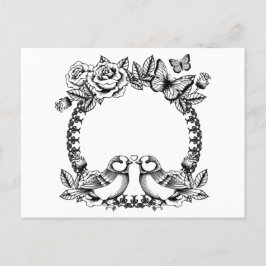 Tortelduifjes Wedding Uitnodiging Briefkaart