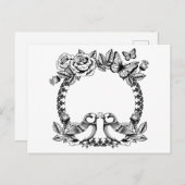 Tortelduifjes Wedding Uitnodiging Briefkaart (Voorkant / Achterkant)