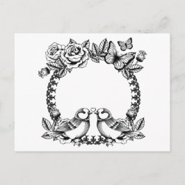 Tortelduifjes Wedding Uitnodiging Briefkaart