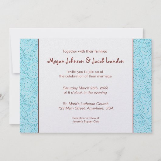 Tortelduifjes Wedding Uitnodiging Sjabloon (Achterkant)