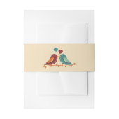 Tortelduifjes Wedding Uitnodigingen Wikkel (Voorkant Voorbeeld)