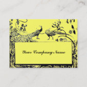 Tortelduifjes, wit en zwart, geel visitekaartje (Achterkant)