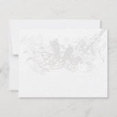  Tortelduifjes Witte Floral Weddenschap Hartelijk  Bedankkaart (Achterkant)