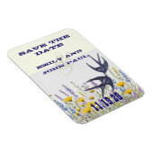  Tortelduifjes Woodgrain Save the Date Magneet (Rechterzijde)