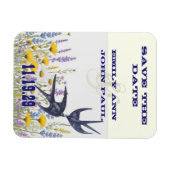  Tortelduifjes Woodgrain Save the Date Magneet (Horizontaal)