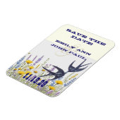  Tortelduifjes Woodgrain Save the Date Magneet (Linkerzijde)