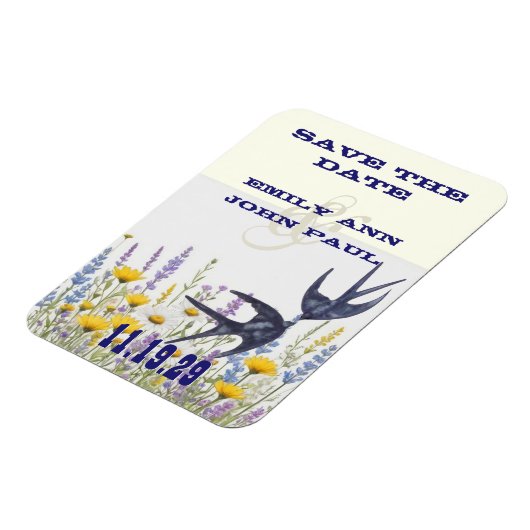  Tortelduifjes Woodgrain Save the Date Magneet (Linkerzijde)