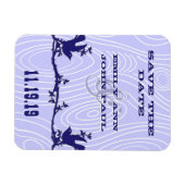 Tortelduifjes Woodgrain Save the Date Magneet (Horizontaal)