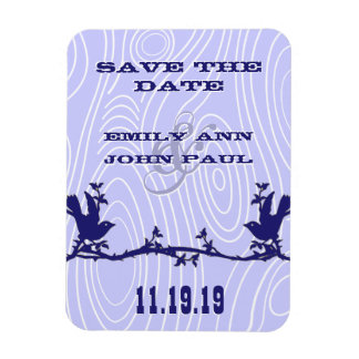 Tortelduifjes Woodgrain Save the Date Magneet