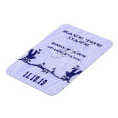 Tortelduifjes Woodgrain Save the Date Magneet (Linkerzijde)