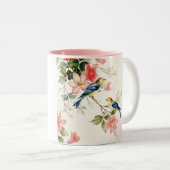  Tortelduifjes | zwart roze wit Tweekleurige Koffiemok (Voorkant rechts)