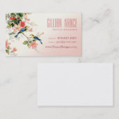  Tortelduifjes | zwart roze wit Visitekaartje (Voorkant / Achterkant)