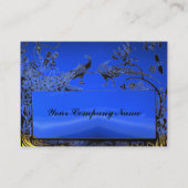 Tortelduifjes, zwart wit, blauw saffier visitekaartje (Achterkant)