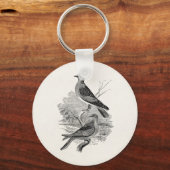  tortelduiven Vogelvogels op maat Sleutelhanger (Voorkant)